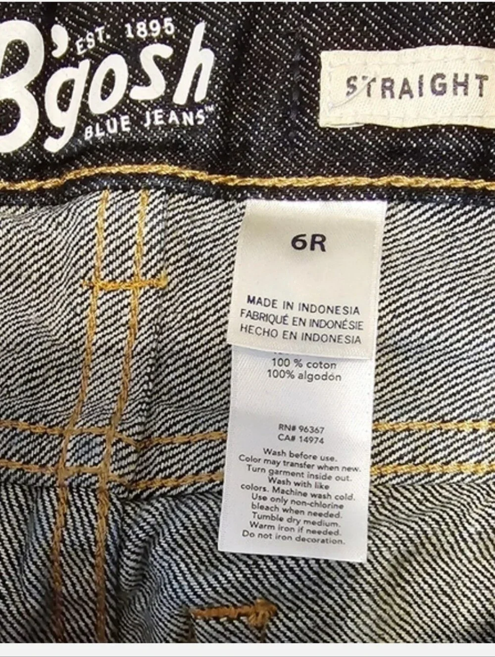 B'gosh Kids Dark Wash Kids Jeans  - Classic Straight Leg
